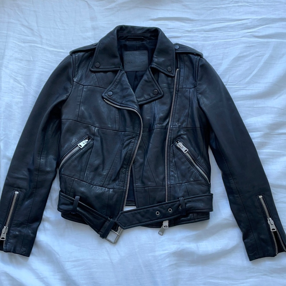 AllSaints Leather Jacket (size 0)